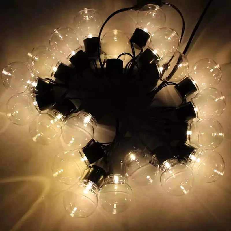 G50 Bulbs Ambient Light Led Fairy String Lights Outdoor Solar Light Wedding Party Xmas Home Garden Decoration